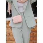 کت شلوار زنانه برکه سبز آبی