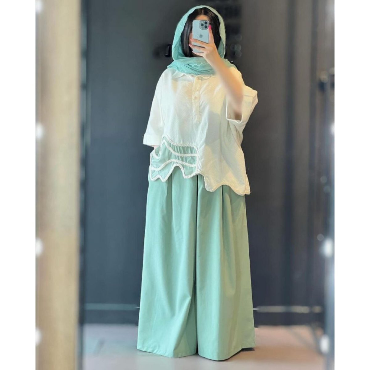شومیز شلوار مجلسی ترلان