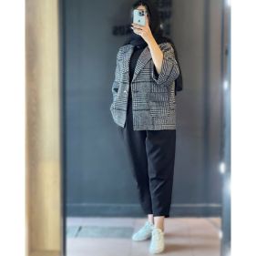 پالتو کتی کوتاه دخترانه اقاقیا - تصویر 3