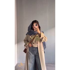 ترنچ کت دوتیکه زنانه مونا - تصویر 5