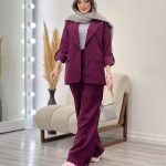 ست کت و شلوار کبریتی سوسن