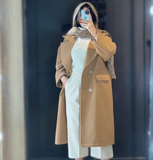 پالتو بلند زنانه برفی