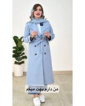 بارانی بلند زنانه آستردار ناز بانو - تصویر 4