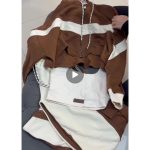 ست هودی نیم تنه شلوار و تاپ دخترانه سان