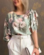 شومیز شلوار مجلسی زنانه استانبول - تصویر 3