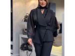کت شلوار مجلسی زنانه مشکی نگاه