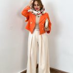 ست کت و شلوار زنانه نارنج