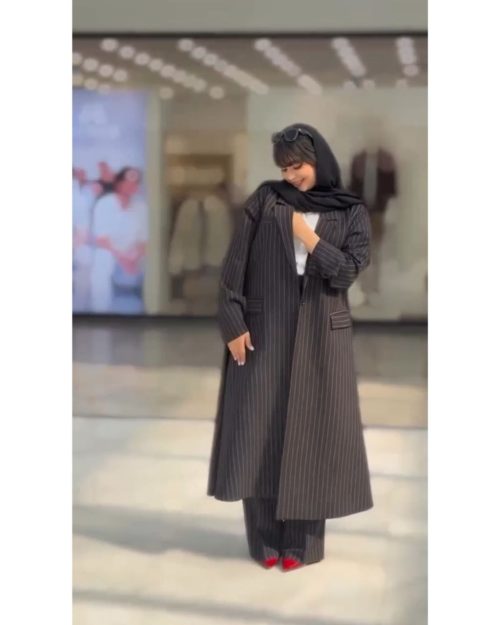 مانتو و شلوار زنانه دیپلمات مشکی جانا