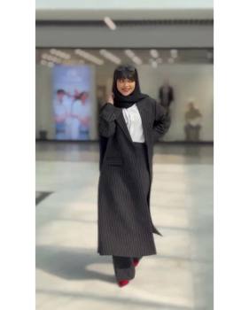 مانتو و شلوار زنانه دیپلمات مشکی جانا - تصویر 2