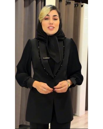 کت مجلسی زنانه مشکی دنیا - تصویر 4