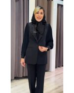 کت مجلسی زنانه مشکی دنیا - تصویر 2