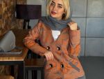 کت و شلوار زنانه مجلسی کوتاه اورنج