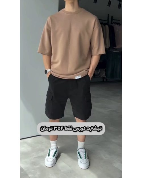 تیشرت دورس مردانه باکسی آرش