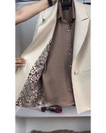 کت تک دخترانه آستر پلنگی - تصویر 2