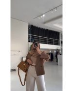 کت و شلوار زنانه چاکلت - تصویر 4