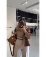 کت و شلوار زنانه چاکلت