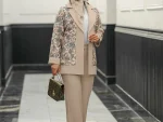 کت شلوار مجلسی زنانه طرح دار هازال