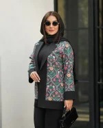 کت شلوار مجلسی زنانه طرح دار هازال - تصویر 8