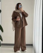 کت و شلوار بگ زنانه مجلسی فرزانه