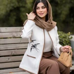 کت شلوار سفید زنانه مجلسی طاووس