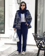 کت و شلوار دخترانه اسپرت مجلسی ابریشم - تصویر 4