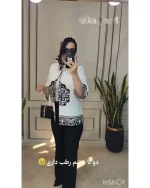 ست مانتو شلوار و اسکارف گیتی - تصویر 2