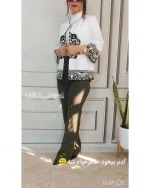 ست مانتو شلوار و اسکارف گیتی - تصویر 3