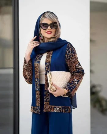 مانتو و شلوار زنانه طرح هندی - تصویر 2