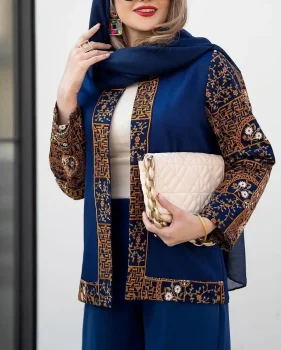 مانتو و شلوار زنانه طرح هندی - تصویر 4
