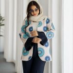 کت شلوار مجلسی زنانه طرح دار ملکا