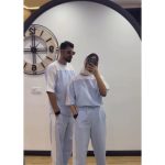 ست تیشرت و شلوار راحتی مردانه کاپلی آبی آسمانی