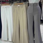 شلوار بوت کات زنانه مازراتی بالی طوسی روشن