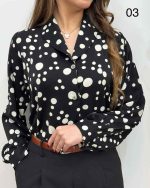 شومیز مجلسی زنانه طرح دار لولا خالدار