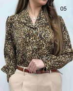 شومیز مجلسی زنانه طرح دار لولا پلنگی