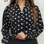 شومیز مجلسی زنانه طرح دار لولا گلدار