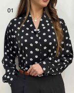 شومیز مجلسی زنانه طرح دار لولا گلدار