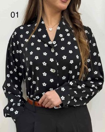 شومیز مجلسی زنانه طرح دار لولا گلدار