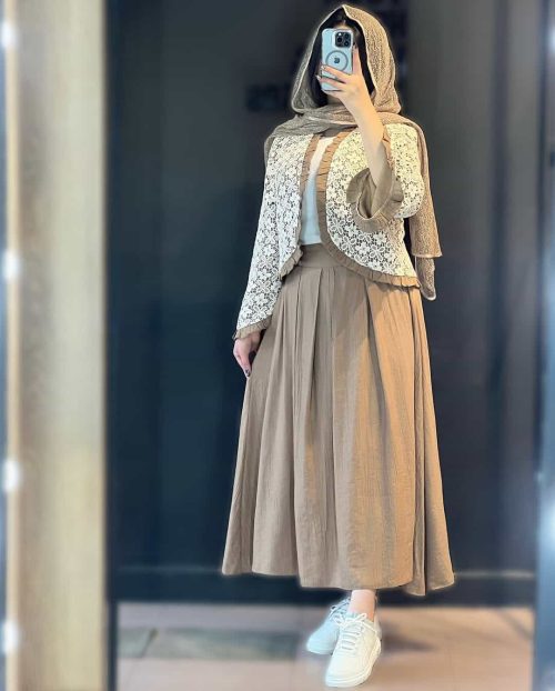 کت دامن گیپور مجلسی دخترانه چین چیلا کرمی