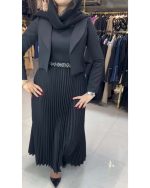 کت سارافون مجلسی مشکی پلیسه آناهیتا