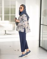 کت شلوار مجلسی زنانه طرح پروانه مونیکا
