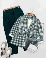 کت شلوار مازراتی پیچازی زنانه لیدیا سبز