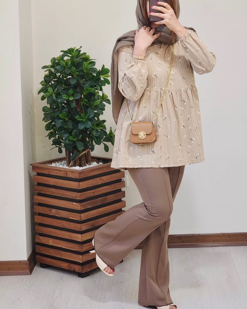 شومیز عروسکی دخترانه گلدار رونیا