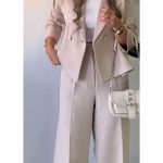 کت شلوار زنانه مازراتی کرمی بهار