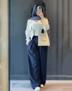 مانتو شلوار مینیمال دخترانه طرح پاندا