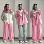 کت شلوار بگ زنانه مازراتی نارین صورتی