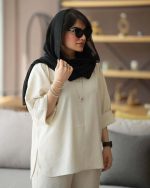 ست مانتو شومیزی و شلوار مینیمال وایت