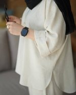 ست مانتو شومیزی و شلوار مینیمال وایت