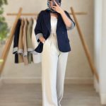 کت شلوار زنانه آستین سه ربع نسلیهان