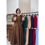 پیراهن ماکسی مازراتی زنانه گیپور بانو قهوه ای