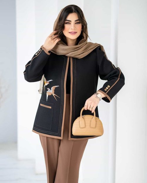 کت شلوار مشکی زنانه مجلسی پرستو